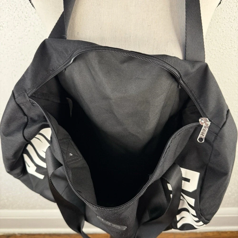 PINK Victorias Secret Black White Duffle Bag Women's Y2K 2000s School Gym Bag